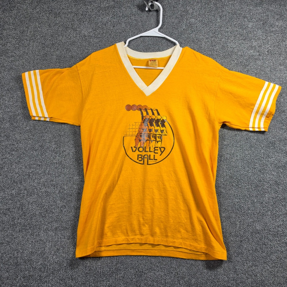 Vintage T Plus Shirt Mens Extra Large Single Stitch 80s Retro Volleyball USA